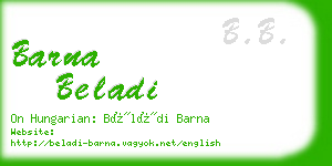 barna beladi business card